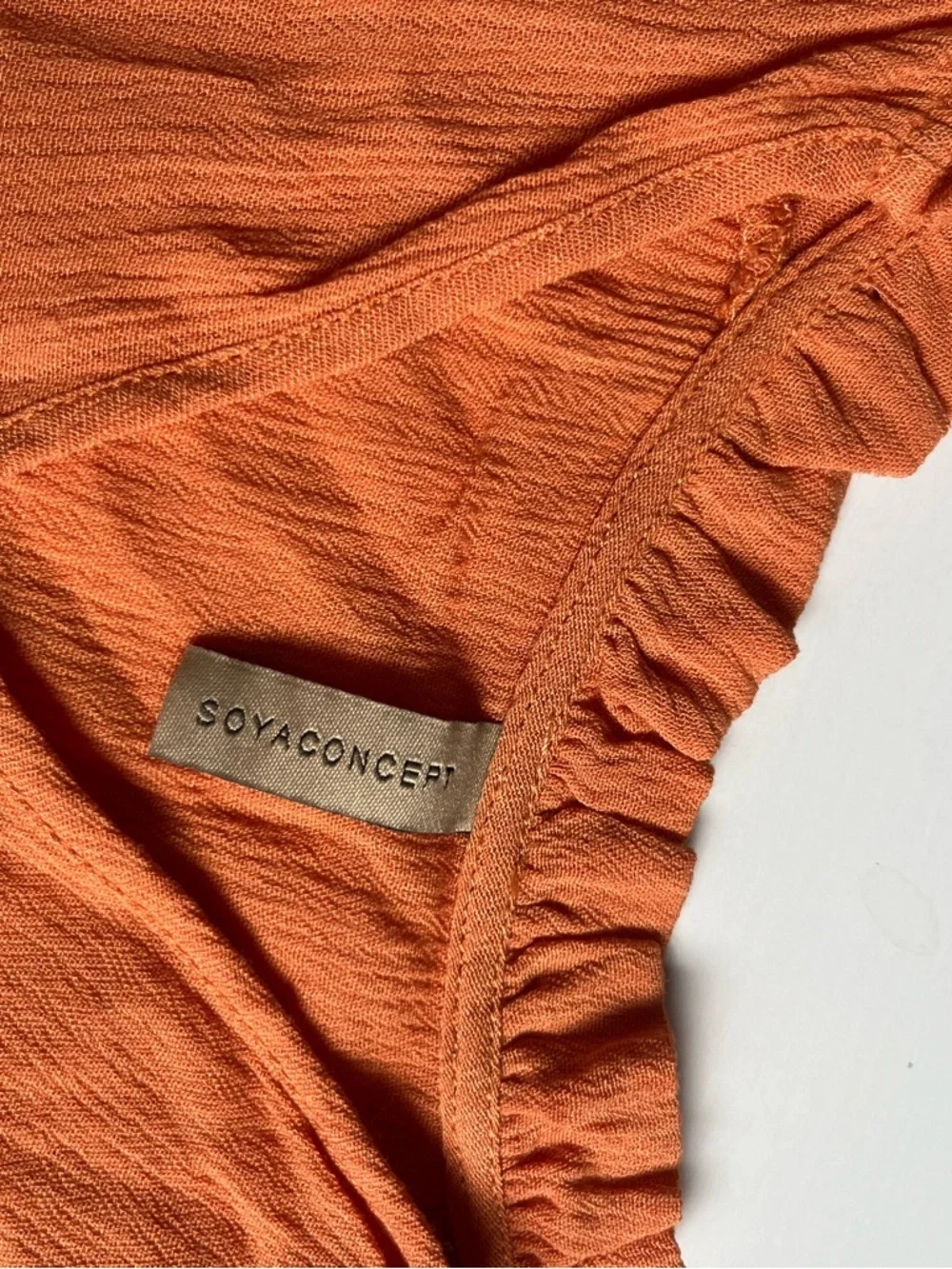 NWOT soyaconcept Orange Eyelet Hem Short Set